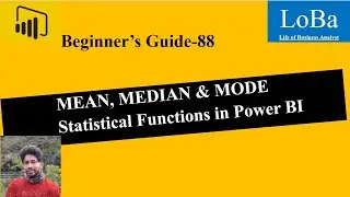 Power BI Mean(Average), Median & Mode function