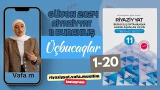 11 sinif Riyaziyyat test toplusu. Güvən nəşri 2024-25. Üçbucaqlar. Test 1-20 Buraxılış imtahanı