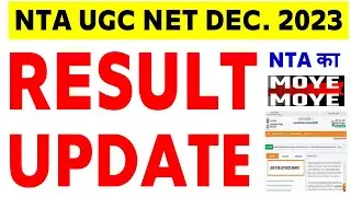 Ugc net december 2023 Result update Nta Latest update 