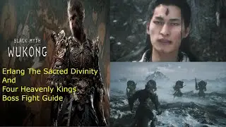 Black Myth Wukong: Erlang and Four Heavenly Kings Boss fight, Stage 1-3, Secret Area Chapter 3 (4K)