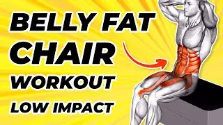 Chair Workout To Lose Belly Fat (7 Min Low Impact Exercises)
