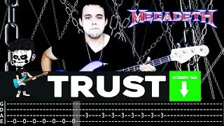 【MEGADETH】[ Trust ] cover by Cesar | LESSON | BASS TAB