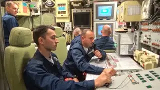Подводный пуск ракеты «Калибр» по наземной цели