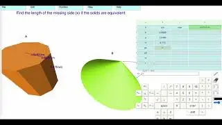 Level 13 Equivalence I: Find A Missing Side Given Two Equivalent Solids (Same Volume)