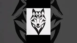 tribal wolf tattoo drawing #ytshortvideo #trendingshorts #drawing