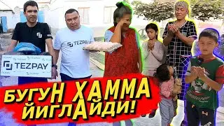 КАТТА ЭХСОН ХЕЧКИМ КУЧАДА САРСОН БУЛМАСИН ХАММА ЙИГЛАДИ...