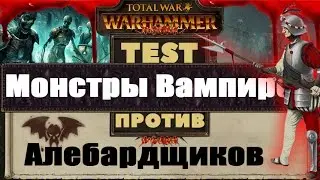 Монстры Вампиров против Алебардщиков | Тесты Total War: Warhammer