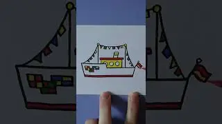 De Stoomboot van Sinterklaas tekenen & kleuren!