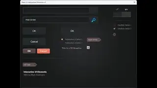 Interactive Dark UI Images modified from a Dark UI Kit PSD to use on an Excel UserForm