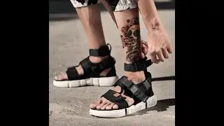 Summer Men's Casual Shoes Gladiator Sandals Open Toe Platform Beach Sandals