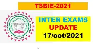TS Inter Exam New Update 2021 || 17/oct/2021 || pinpharma