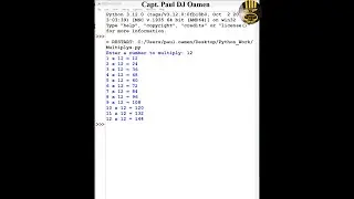 How to create a multiplication timetable in Python