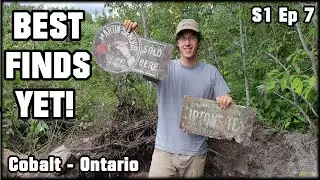 AMAZING DIGGING FINDS!! TWO EARLY 1900's ENAMEL SIGNS!! Digging Cobalt [Episode 7 Final]