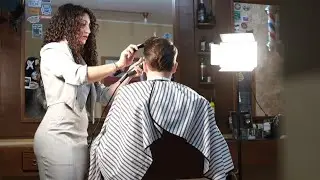 ASMR 💈IRIS LADY BARBER “CHRIS”