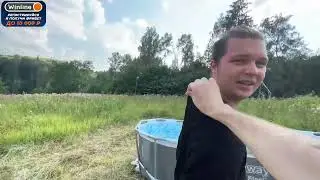 ХОЗЯЕВА СТРОЯТ ГОРКУ И ПРЫГАЮТ В БАССЕЙН \ 2 ЧАСТЬ