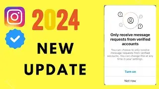 Only receive message requests from verified Instagram accounts | Only verified users can message