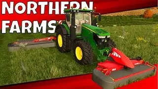 Mowing FELLA Rowing POTTINGER | NORTHERN FARMS | Farming Simulator 22 | Cineplay 8