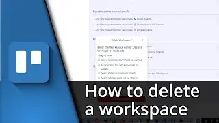 Trello delete Workspace | How to delete a workspace in Trello ✅ Tutorial