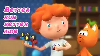 BETTER RUN BETTER HIDE 🚜 Meow Meow Kitty 😸 Kids Songs