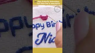 How to create perfect butterfly embroidery stitch 🦋 with needle and thread 