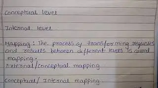 Three level architecture of DBMS
