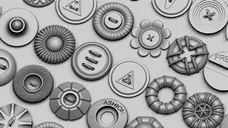 Button: 75 Button Brushes + IMM + Alpha + OBJ +UV + Video Tutorial Vol01|| Intro