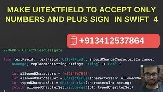 Restrict user to enter only number in UITextField