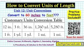 10-3 Learn How to convert units length customary conversion american ft yd mi in Arithmetic Mathgots
