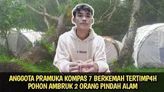 Perkemahan Pramuka kompas 7 tertimp4 pohon ambruk