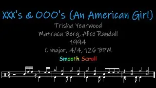 XXX's & OOO's, Chords, Lyrics and Timing
