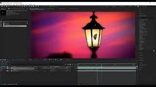 After Effects работа с масками. Полёт бабочки вокруг фонаря