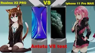 Iphone 11 pro max vs Realme x2 Pro! Antutu v8 benchmark test!