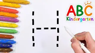 Learn the Alphabet for Preschoolers | Learn H by writing and coloring with crayons | videos for kids