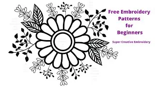 Super Gorgeous  Fantastic Flower Embroidery Design🌻  Free PDF Pattern Unique Decorative Needlework🌹
