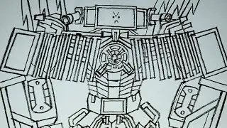 How to draw Astra Titan TVman SkibidiToilet in gmod วาดดินสอง่ายๆ
