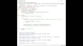 Translate English to Spanish in Python #coding #corepython #pythontutorial #programming