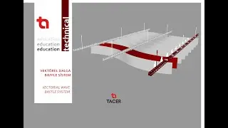 Vektörel Dalga Asma Tavan Sistem -Troyaline / Metal / TACER