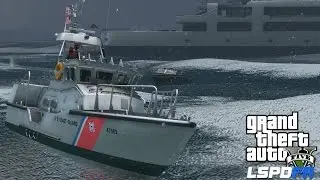GTA 5 LSPDFR USCG Coastal Callouts | Towing A Disabled Boat During A Crazy Storm | Coast Guard Mod