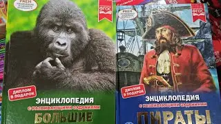 ЭНЦИКЛОПЕДИЯ с развивающимися заданиями Большие обезьяны и Пираты, издательство УМКА.