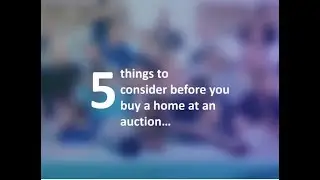 Buying a home at an aunction