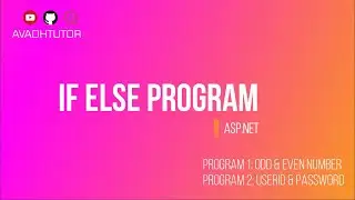 if else program in asp dot net | odd even exercise in asp.net | how to use if else in asp.net