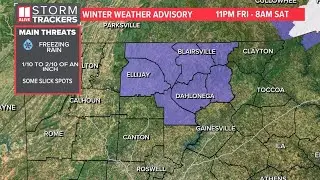 Winter weather advisory north Georgia | Friday 6p update