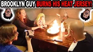 BROOKLYN GUY BURNS HIS HEAT JERSEY!