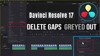 Davinci Resolve Delete Gaps | Delete Gaps Greyed Out ?? |