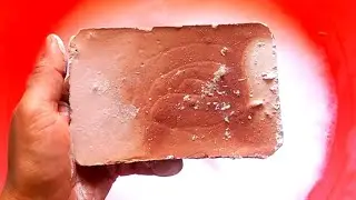 Brown Gym Chalk Crumbling in foamy water 💦@softnoiseasmr