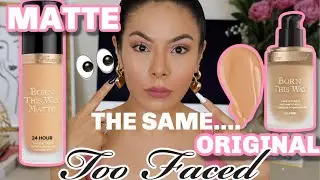 *NEW* Too Faced Born This Way MATTE Foundation VS Original|| REVIEW WEAR TEST