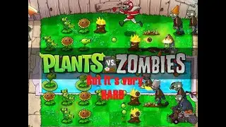 Plants VS Zombies Hard Mode Mod - All Night Levels Walkthrough (2-1 to 2-10)