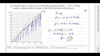 WST01/01, (Edexcel) IAL S1 January 2022, Q6 Corelation & Regression