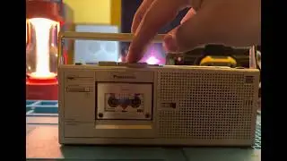 Panasonic RN-500 Microcassette Boombox. Recording from FM radio.
