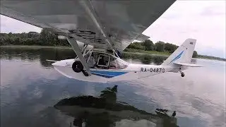 GoPro camera on the seaplane wing